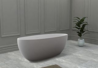 Ванна из искусственного камня ABBER Stein AS9641-1.7 170x78см белый матовый